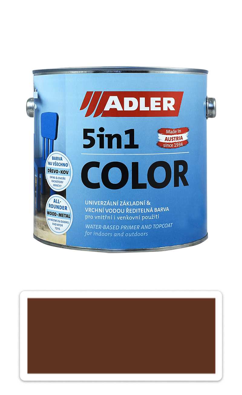 ADLER 5in1 Color - univerzální vodou ředitelná barva 2.5 l Rehbraun / Světle žlutohnědá RAL 8007