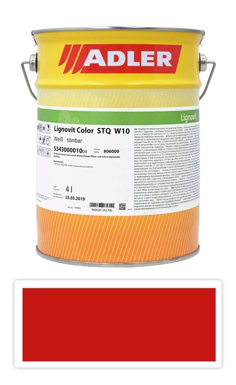 ADLER Lignovit Color 4l Verkehrsrot RAL 3020