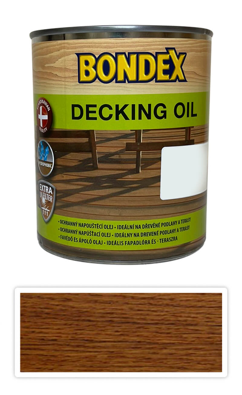 BONDEX Decking Oil - speciální napouštěcí olej 0.75 l Dub