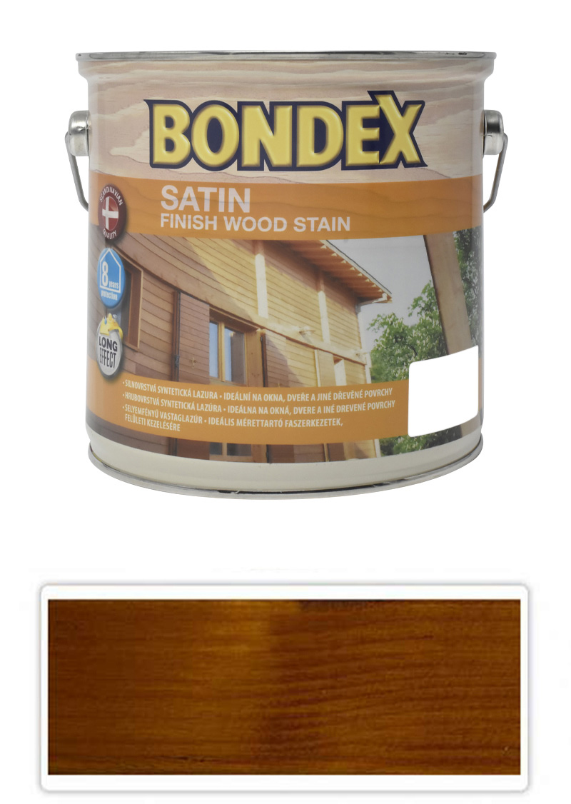 BONDEX Satin - silnovrstvá lazura pro ošetření dřeva v exteriéru 2.5 l Teak 905