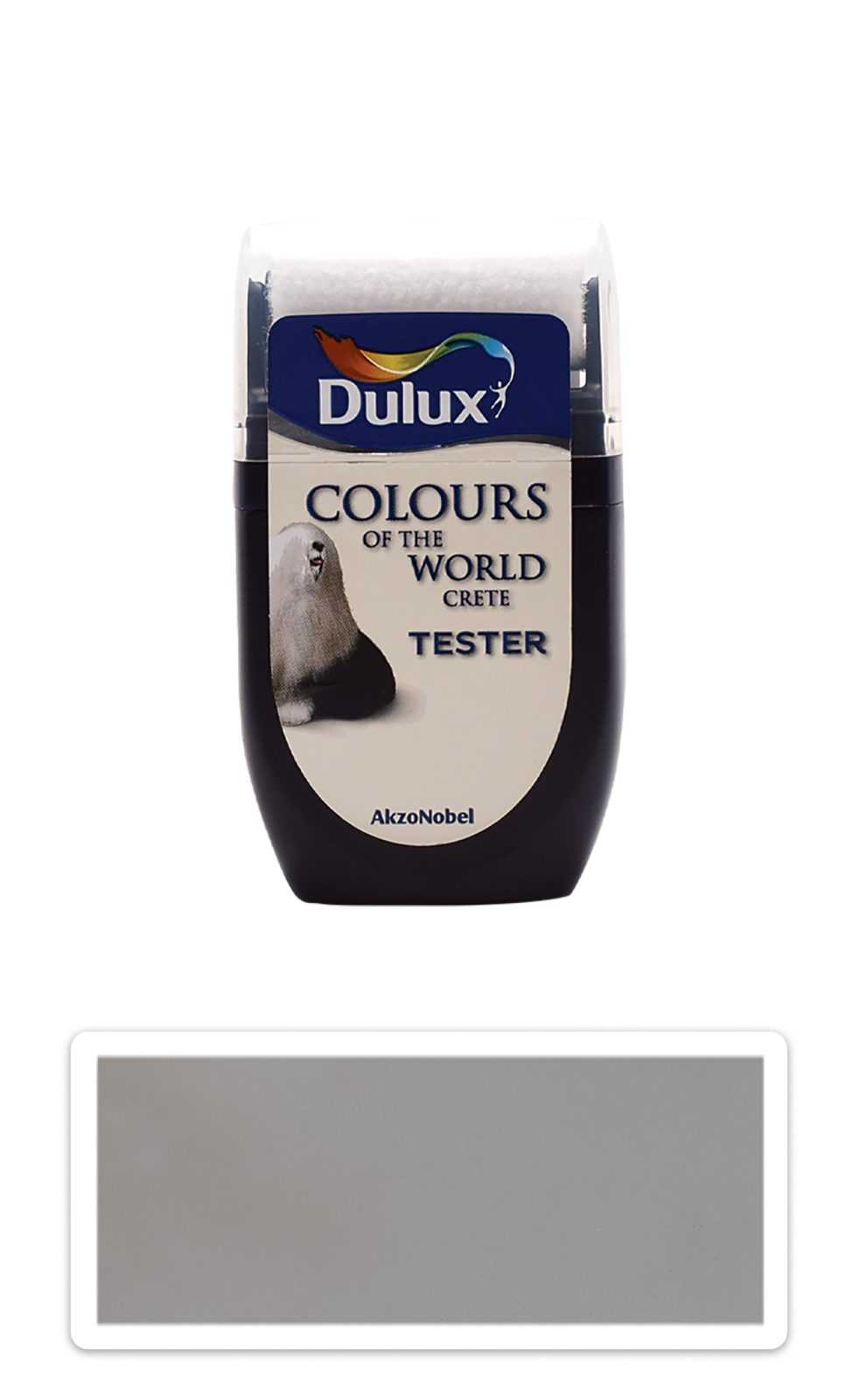 DULUX Colours of the World - matná krycí malířská barva 0.03 l Stříbrný led vzorek