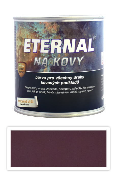 ETERNAL Na kovy - antikorozní barva na kov 0.7 l Višňová 423