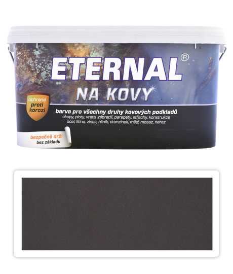 ETERNAL Na kovy - antikorozní barva na kov 5 l Palisandr 410