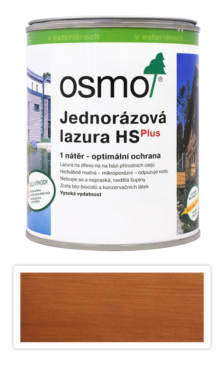 Jednorázová lazura HS OSMO 0.75l Červený cedr 9235