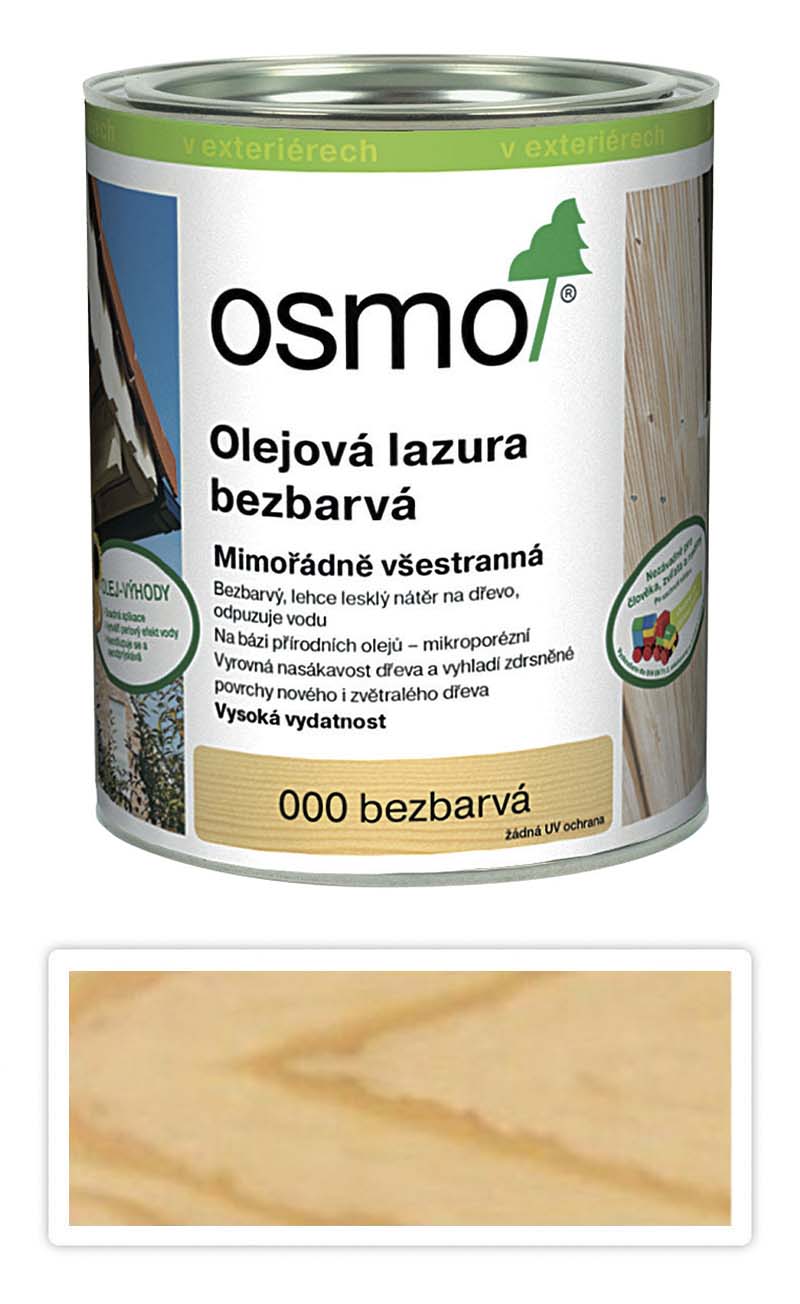 OSMO Olejová lazura 2.5 l Bezbarvá 000