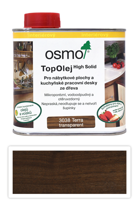 OSMO Top olej na nábytek a kuchyňské desky 0.5 l Terra 3038