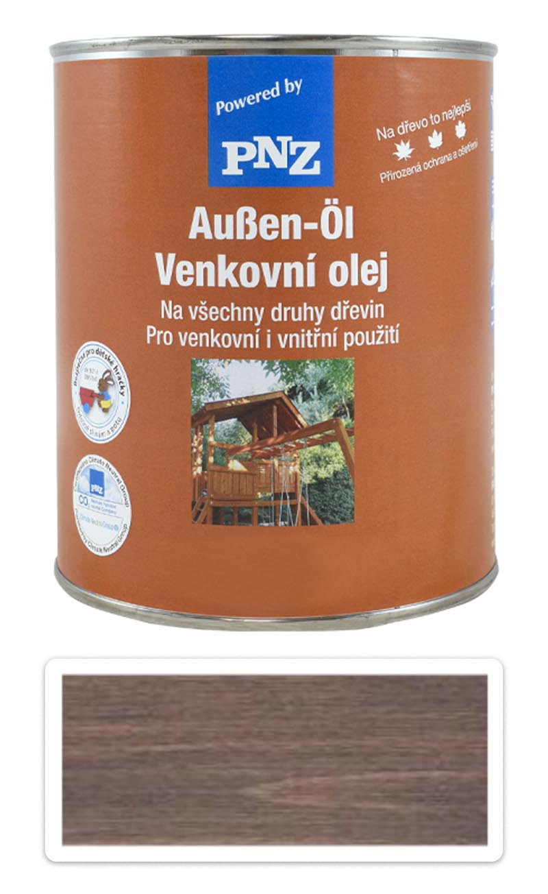 PNZ Venkovní olej metalický 0.75 l Tmavě šedý