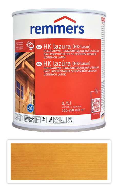 REMMERS HK lazura - ochranná lazura na dřevo pro exteriér 0.75 l Dub světlý