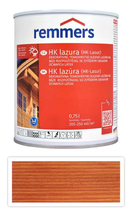 REMMERS HK lazura - ochranná lazura na dřevo pro exteriér 0.75 l Teak