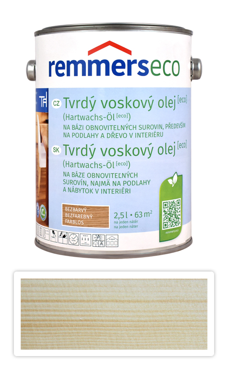 REMMERS Tvrdý voskový olej ECO 2.5 l Bezbarvý