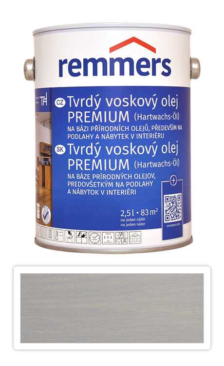 REMMERS Tvrdý voskový olej PREMIUM 2.5 l Fenstergrau / Okenní šedá FT 20931