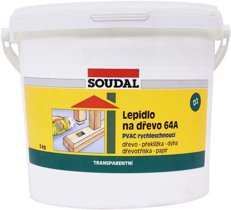 SOUDAL Lepidlo na dřevo 64A rychleschnoucí 5kg