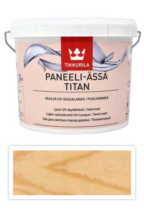 TIKKURILA Panel Ace Titan - vodou ředitelný lak s UV ochranou do interiéru 3 l Přírodní