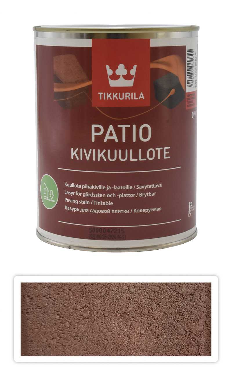 TIKKURILA Patio Kivikuullote - vodou ředitelné mořidlo na zámkovou dlažbu 0.9 l TVT EK08