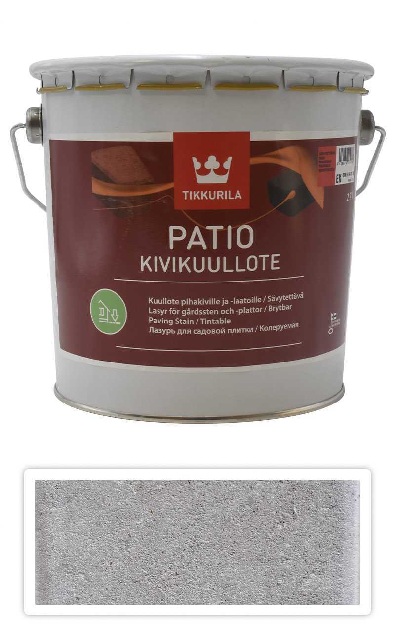 TIKKURILA Patio Kivikuullote - vodou ředitelné mořidlo na zámkovou dlažbu 2.7 l TVT EK00