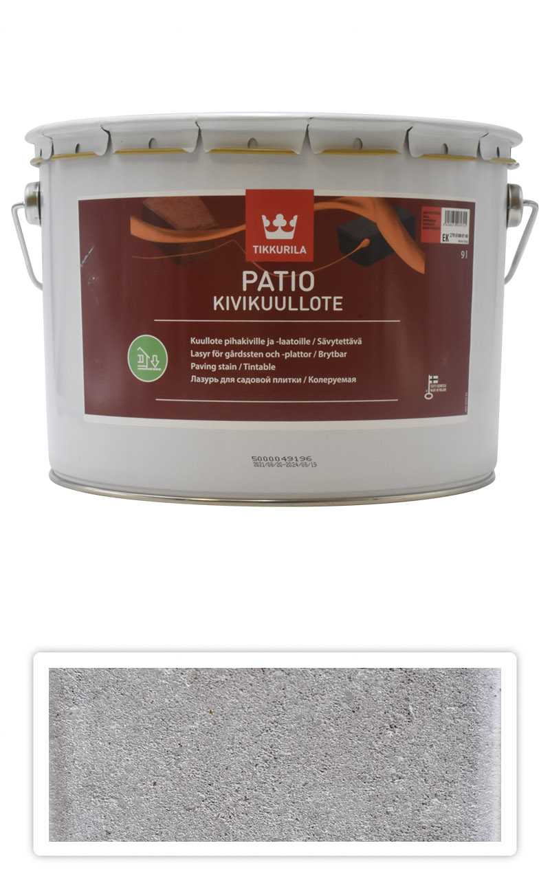 TIKKURILA Patio Kivikuullote - vodou ředitelné mořidlo na zámkovou dlažbu 9 l TVT EK00