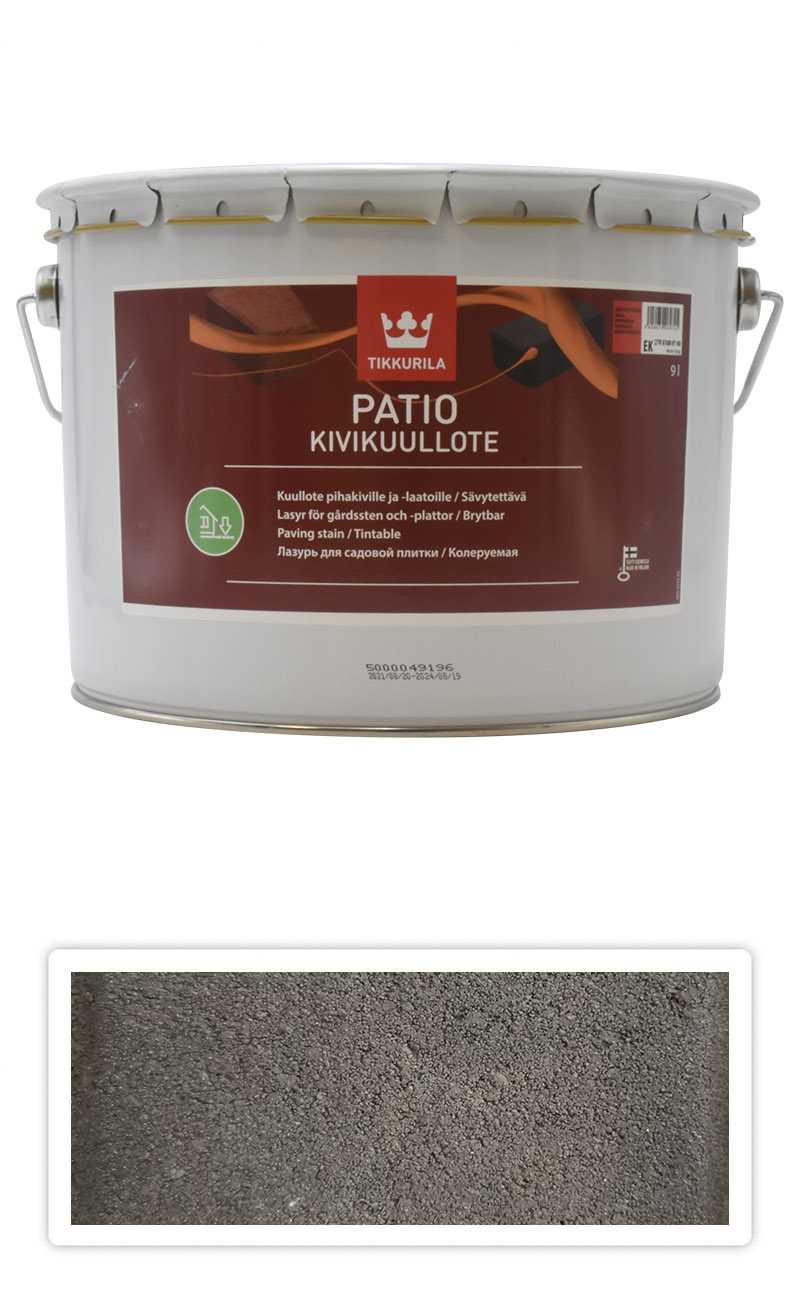 TIKKURILA Patio Kivikuullote - vodou ředitelné mořidlo na zámkovou dlažbu 9 l TVT EK05