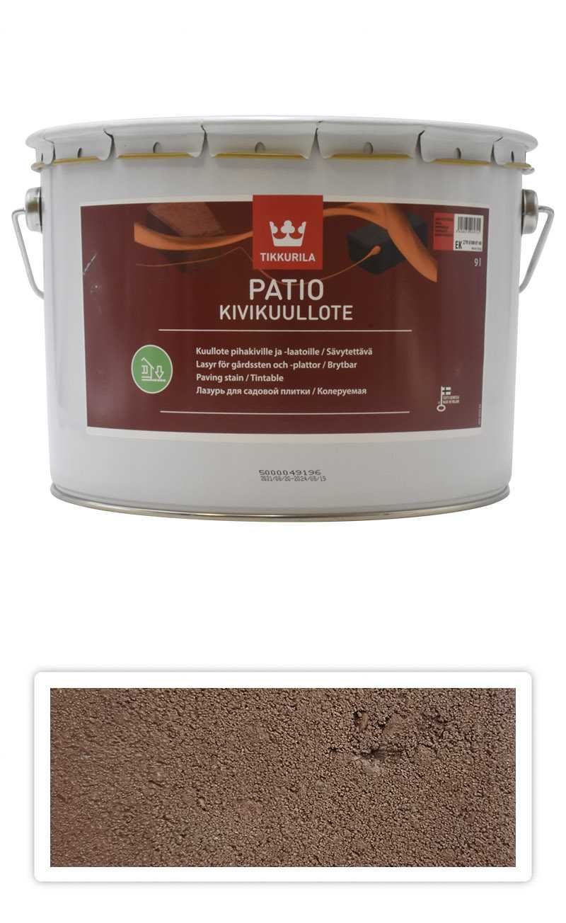 TIKKURILA Patio Kivikuullote - vodou ředitelné mořidlo na zámkovou dlažbu 9 l TVT EK07