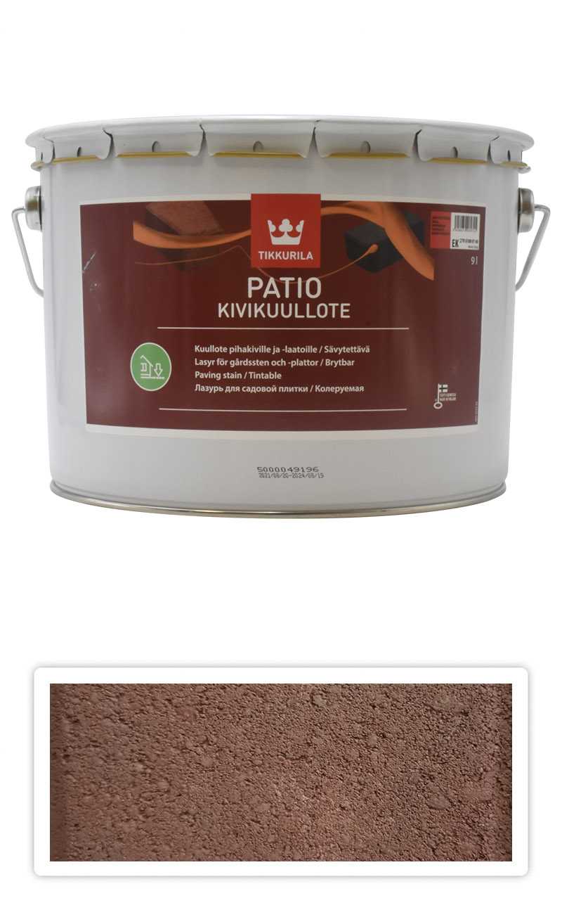 TIKKURILA Patio Kivikuullote - vodou ředitelné mořidlo na zámkovou dlažbu 9 l TVT EK08