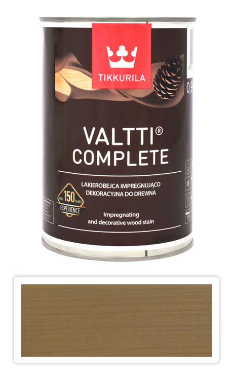 TIKKURILA Valtti Complete - matná tenkovrstvá lazura s ochranou proti UV záření 0.9 l Heinä 5064