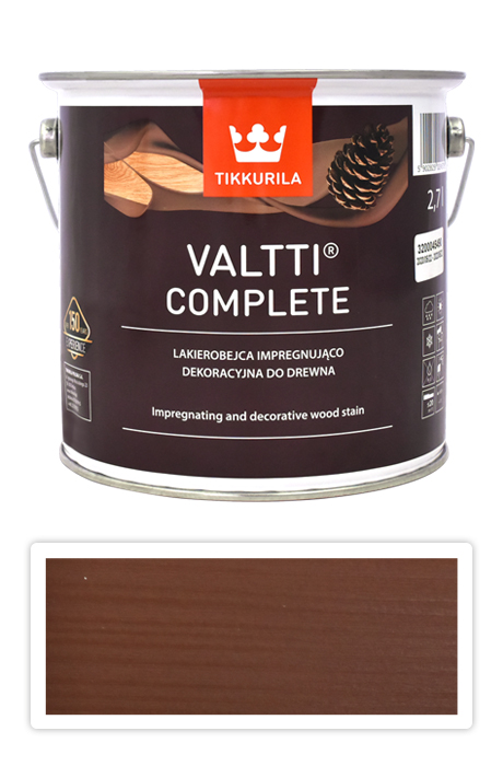 TIKKURILA Valtti Complete - matná tenkovrstvá lazura s ochranou proti UV záření 2.7 l Honka 5072