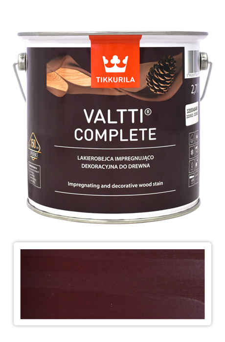 TIKKURILA Valtti Complete - matná tenkovrstvá lazura s ochranou proti UV záření 2.7 l Kihokki 5075