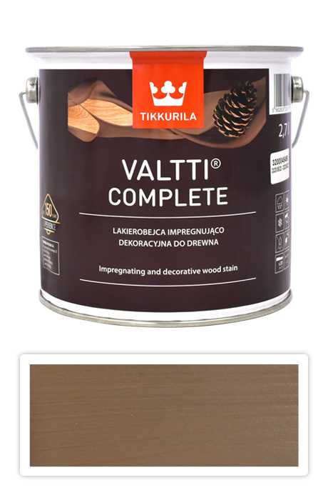 TIKKURILA Valtti Complete - matná tenkovrstvá lazura s ochranou proti UV záření 2.7 l Sora 5063