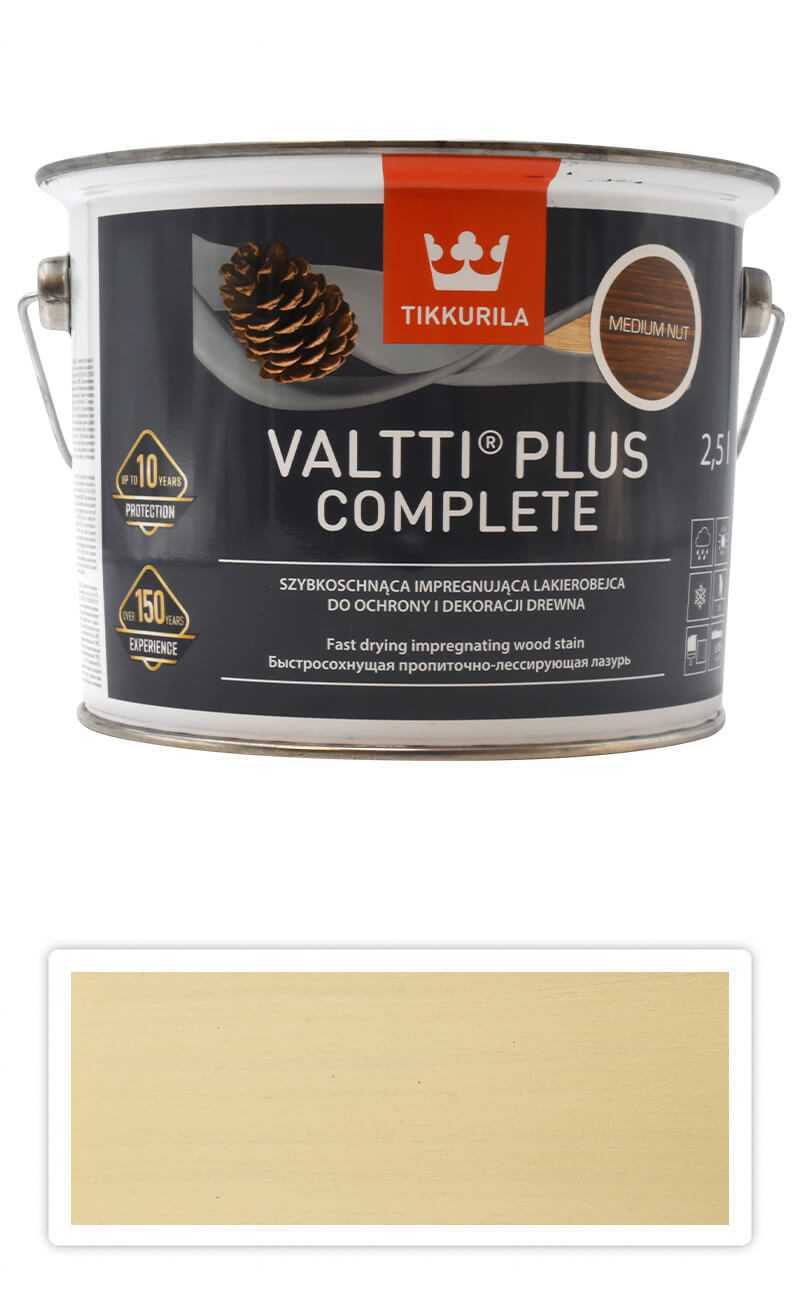 TIKKURILA Valtti Plus Complete - matná tenkovrstvá lazura 2.5 l Světlý dub