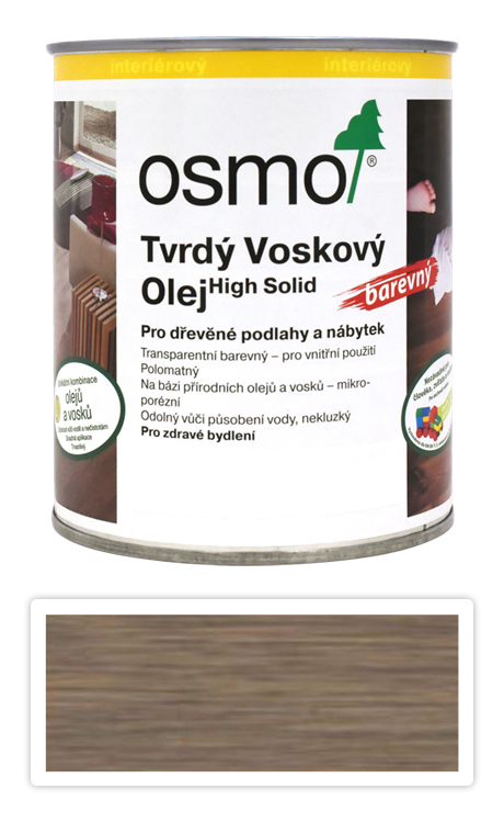 Tvrdý voskový olej OSMO barevný 0.75l Grafit