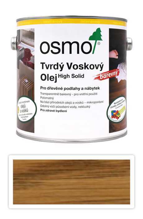 Tvrdý voskový olej OSMO barevný 2.5l Jantar