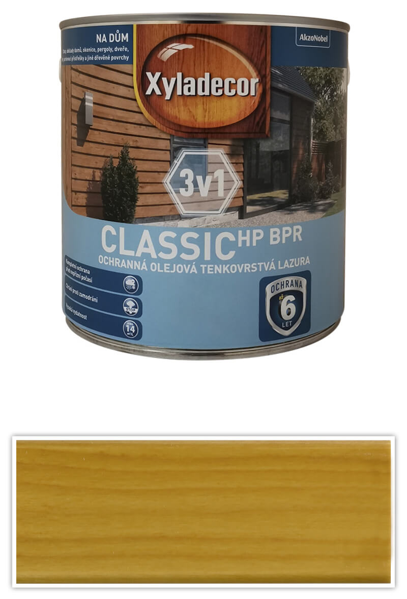 XYLADECOR Classic HP BPR 3v1 - ochranná olejová tenkovrstvá lazura na dřevo 2.5 l Cedr