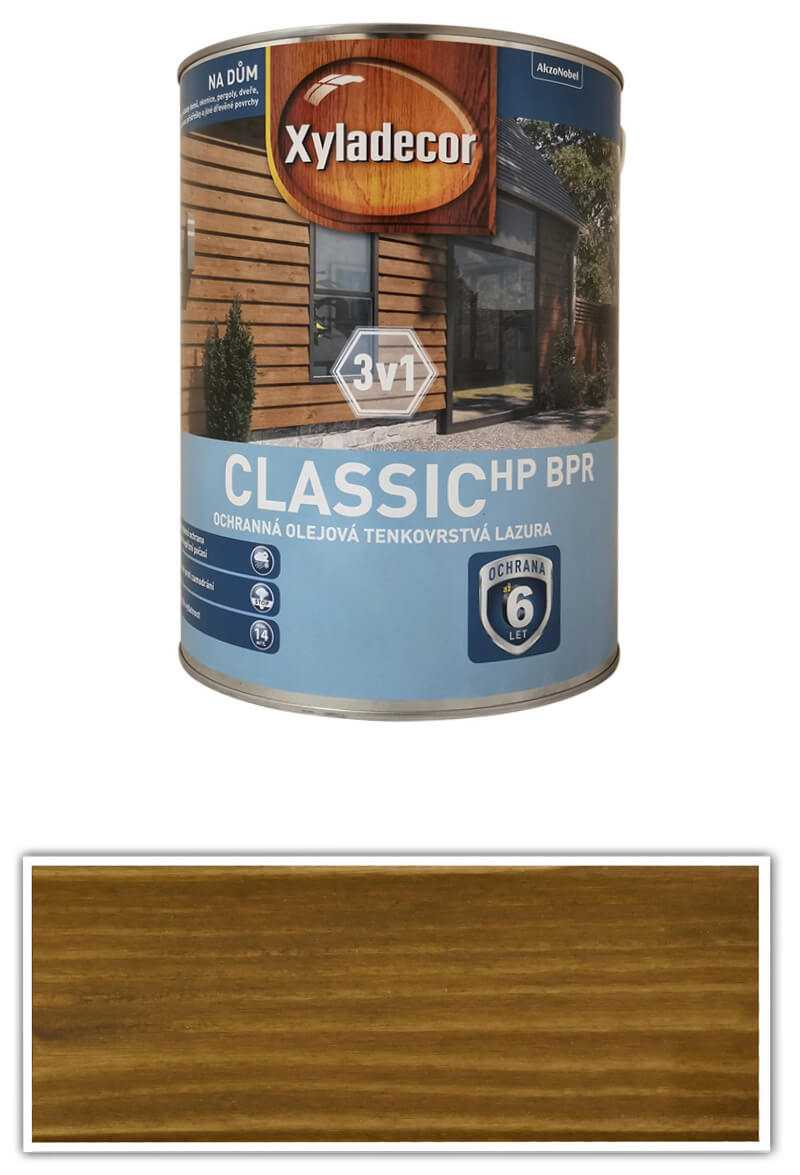 XYLADECOR Classic HP BPR 3v1 - ochranná olejová tenkovrstvá lazura na dřevo 5 l Dub