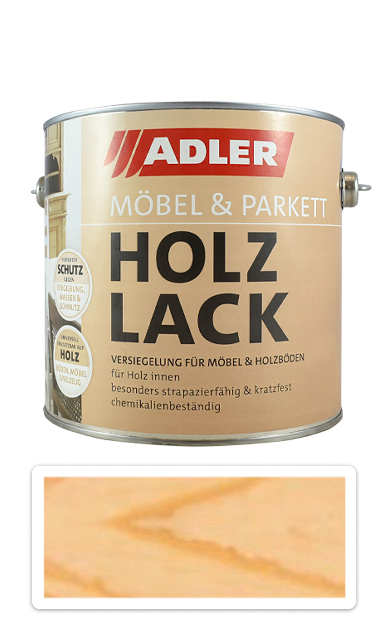 ADLER Holzlack - vodou ředitelný lak 2.5 l Polomatný