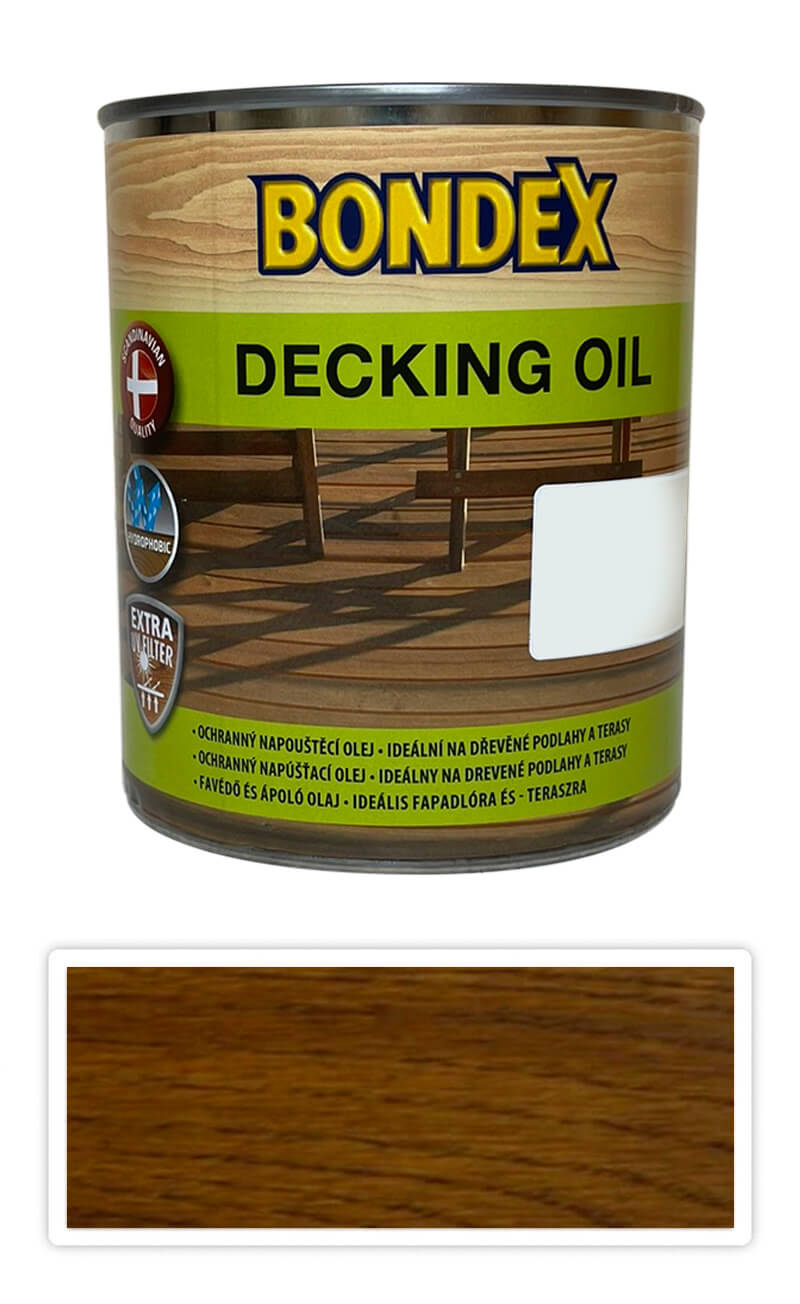 BONDEX Decking Oil - speciální napouštěcí olej 0.75 l Ořech