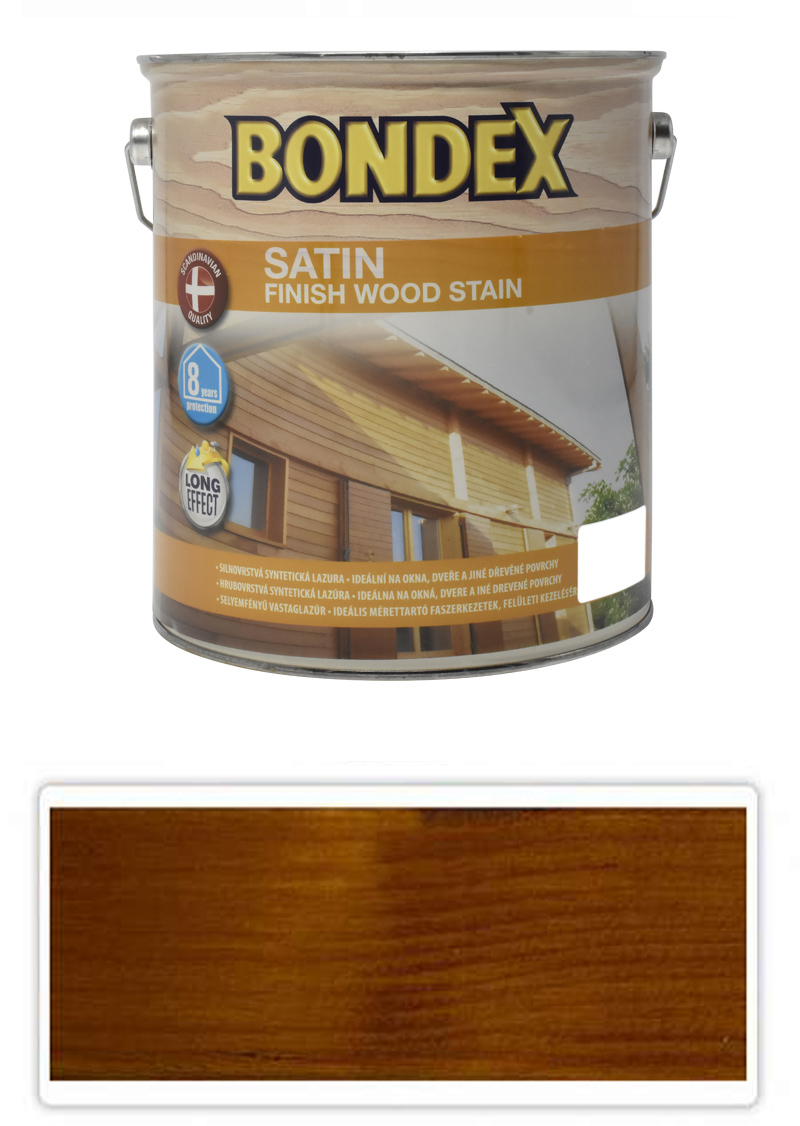 BONDEX Satin - silnovrstvá lazura pro ošetření dřeva v exteriéru 5 l Teak 905