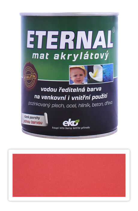 ETERNAL Mat akrylátový - vodou ředitelná barva 0.7 l Červená jahoda 018