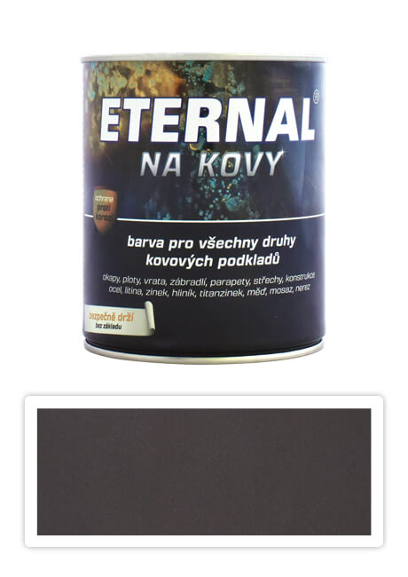 ETERNAL Na kovy - antikorozní barva na kov 0.35 l Palisandr 410