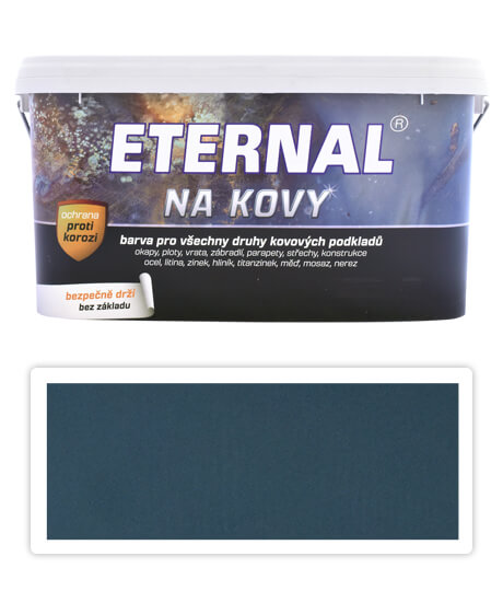 ETERNAL Na kovy - antikorozní barva na kov 5 l Zelená 406