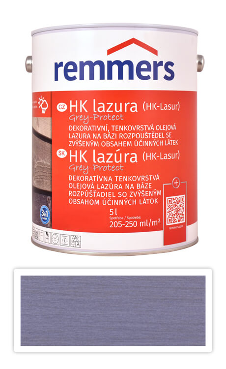 REMMERS HK lazura Grey Protect - ochranná lazura na dřevo pro exteriér 5 l Platingrau FT 26788