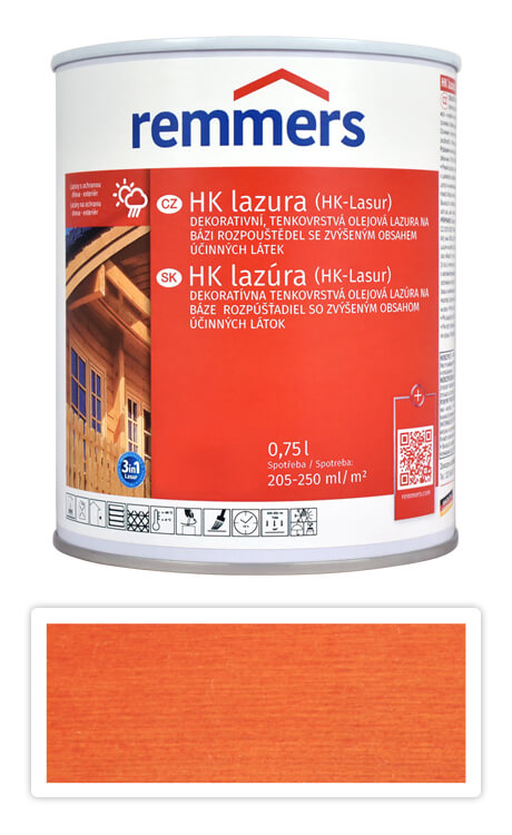 REMMERS HK lazura - ochranná lazura na dřevo pro exteriér 0.75 l Mahagon