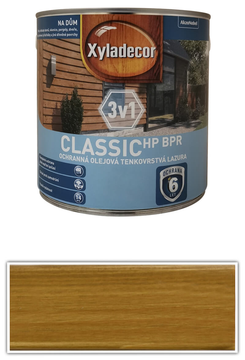 XYLADECOR Classic HP BPR 3v1 - ochranná olejová tenkovrstvá lazura na dřevo 2.5 l Modřín