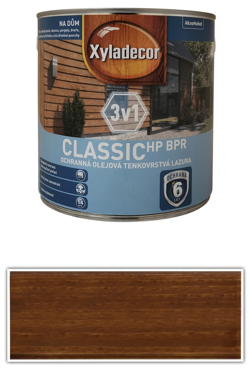 XYLADECOR Classic HP BPR 3v1 - ochranná olejová tenkovrstvá lazura na dřevo 2.5 l Teak