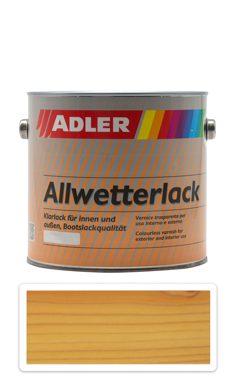 ADLER Allwetterlack - lodní lak z umělé pryskyřice 2.5 l Bezbarvý mat 50023