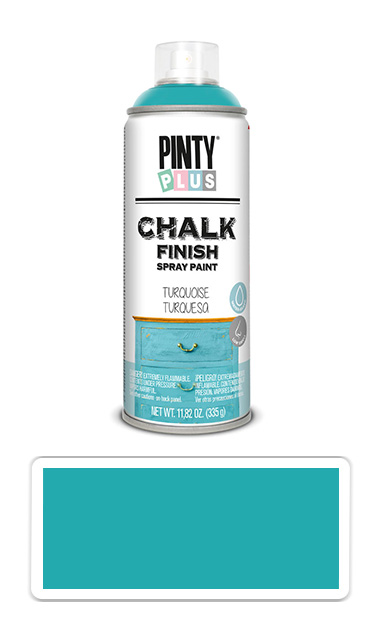 PINTYPLUS CHALK - křídová barva ve spreji na různé povrchy 400 ml Tyrkysová CK797