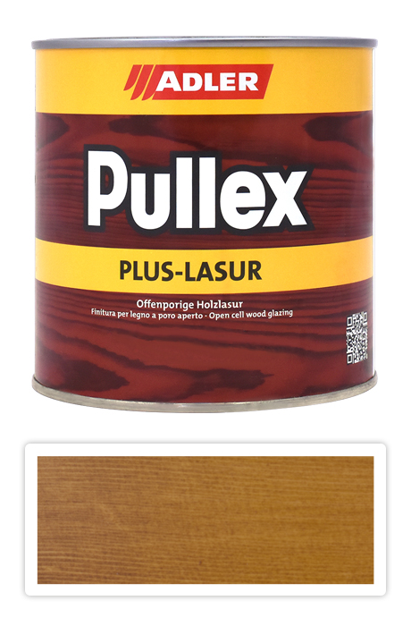 ADLER Pullex Plus Lasur - lazura na ochranu dřeva v exteriéru 0.75 l Dub 50317