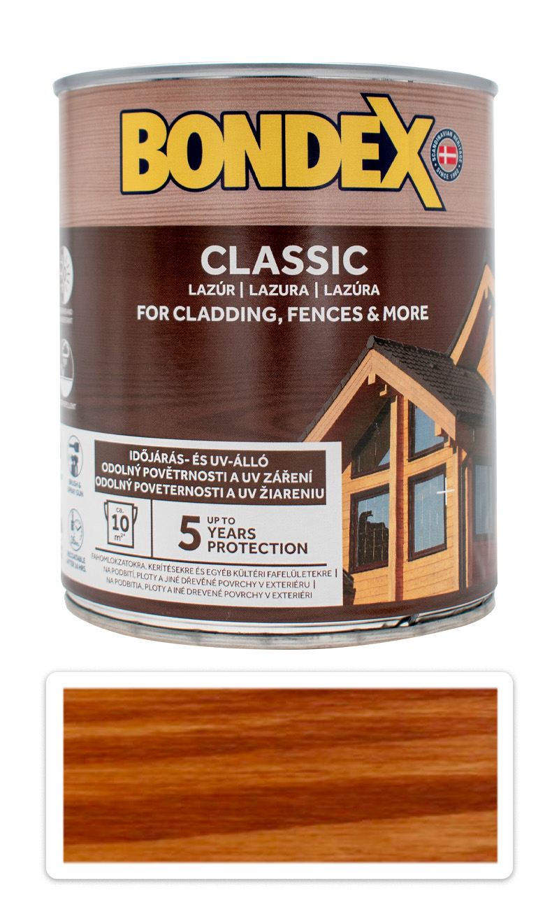 BONDEX Classic - matná tenkovrstvá syntetická lazura 0.75 l Redwood