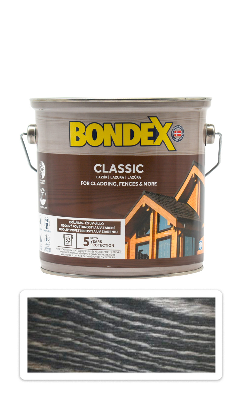 BONDEX Classic - matná tenkovrstvá syntetická lazura 2.5l Eben