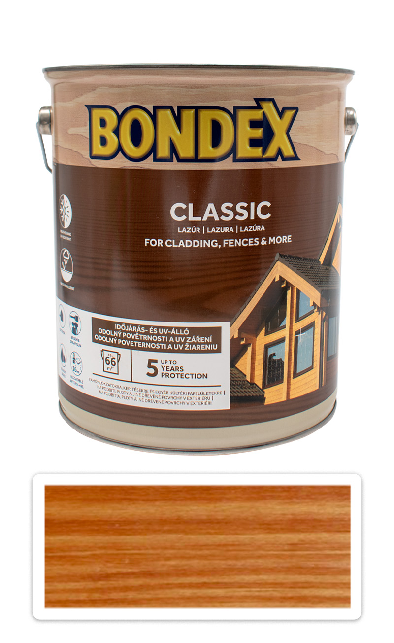 BONDEX Classic - matná tenkovrstvá syntetická lazura 5 l Teak