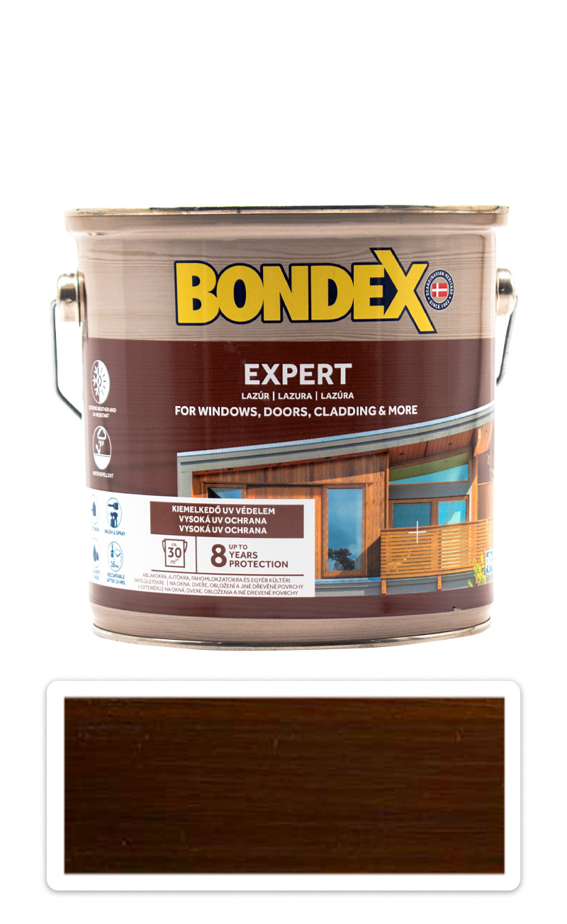 BONDEX Expert - silnovrstvá syntetická lazura na dřevo v exteriéru 2.5 l Ořech