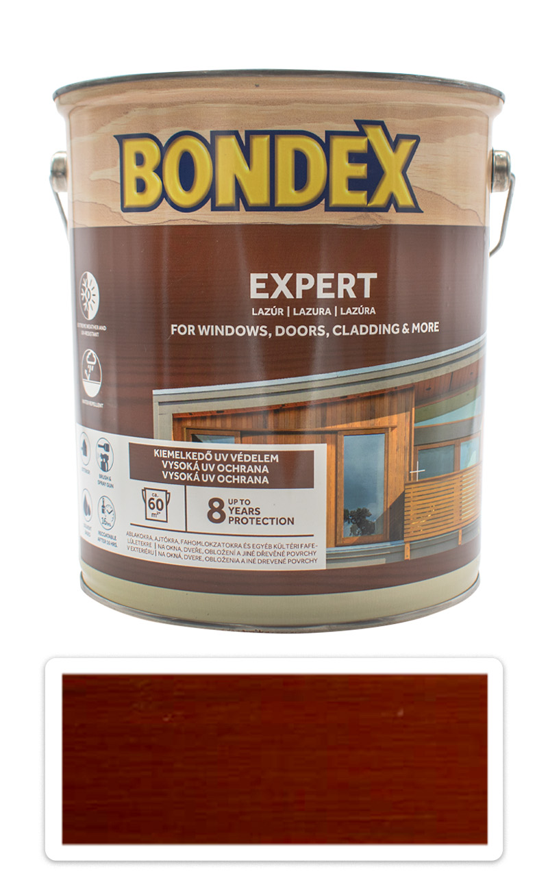 BONDEX Expert - silnovrstvá syntetická lazura na dřevo v exteriéru 5 l Redwood